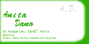 anita dano business card